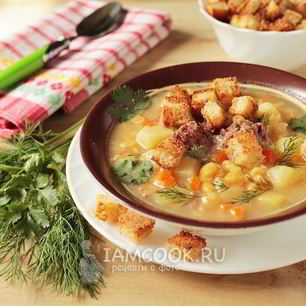 Рецепт Горохового супа с тушенкой в мультиварке