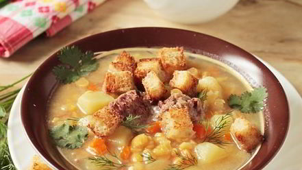 Рецепт горохового супа с тушенкой в мультиварке