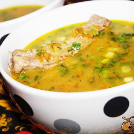 Рецепт Горохового супа со свиными ребрышками