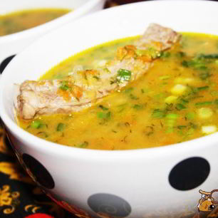 Рецепт Горохового супа со свиными ребрышками