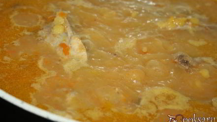 Рецепт горохового супа со свиными ребрышками