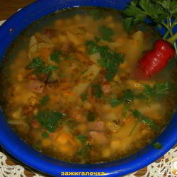 Рецепт Кукурузна-горохового суп