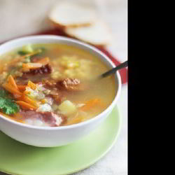 Рецепт Супа горохового с копчеными ребрышками