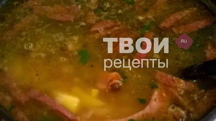 Рецепт супа горохового с копчеными ребрышками