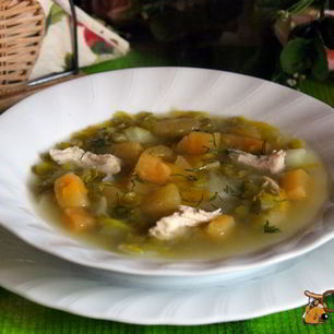 Рецепт Супа из зеленого гороха с репой