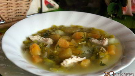 Рецепт супа из зеленого гороха с репой