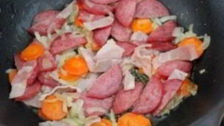 Рецепт супа с горохом и копченой колбасой