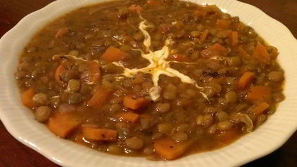 Рецепт Греческого супа из зеленой чечевицы