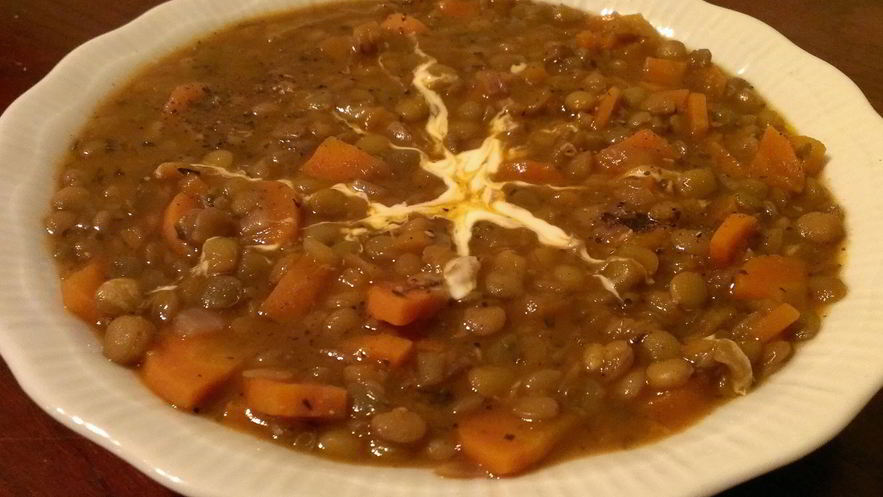 Рецепт греческого супа из зеленой чечевицы