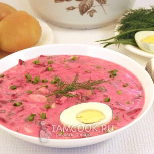 Рецепт Холодника из свеклы на кефире