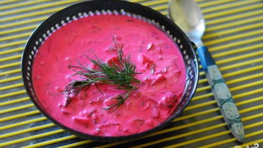 Рецепт холодника со свеклой на кефире