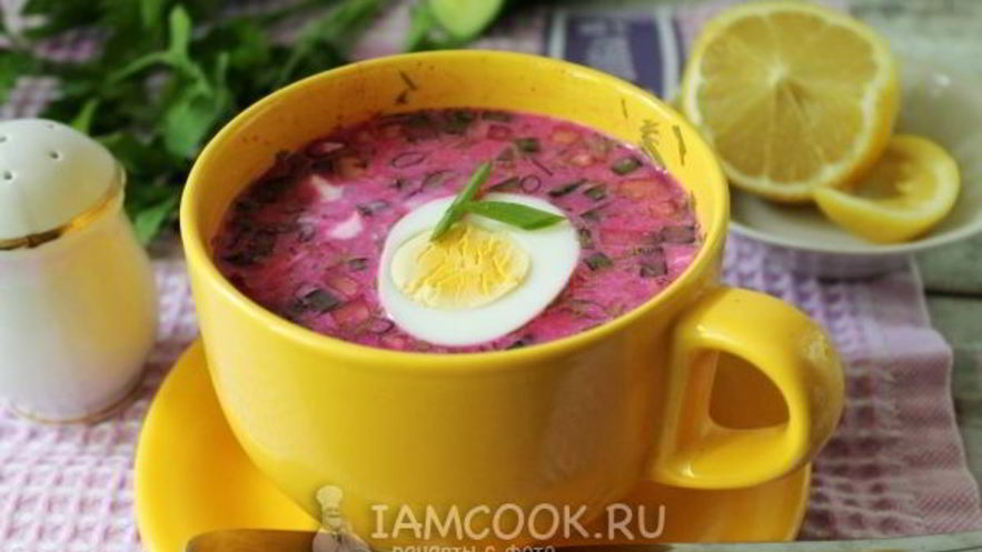 Рецепт холодника со свеклой на кипяченой воде