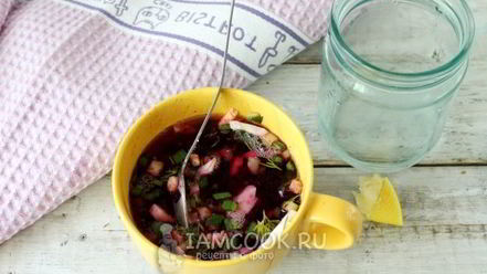 Рецепт холодника со свеклой на кипяченой воде