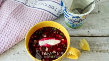 Рецепт холодника со свеклой на кипяченой воде