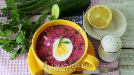 Рецепт холодника со свеклой на кипяченой воде