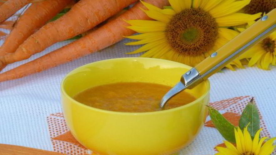 Рецепт холодного морковно-апельсиновый крем-суп