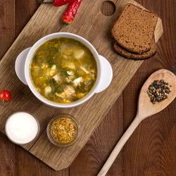 Рецепт Холодного щавелевого супа с картофелем