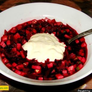 Рецепт Холодного супа ботвинья из свеклы