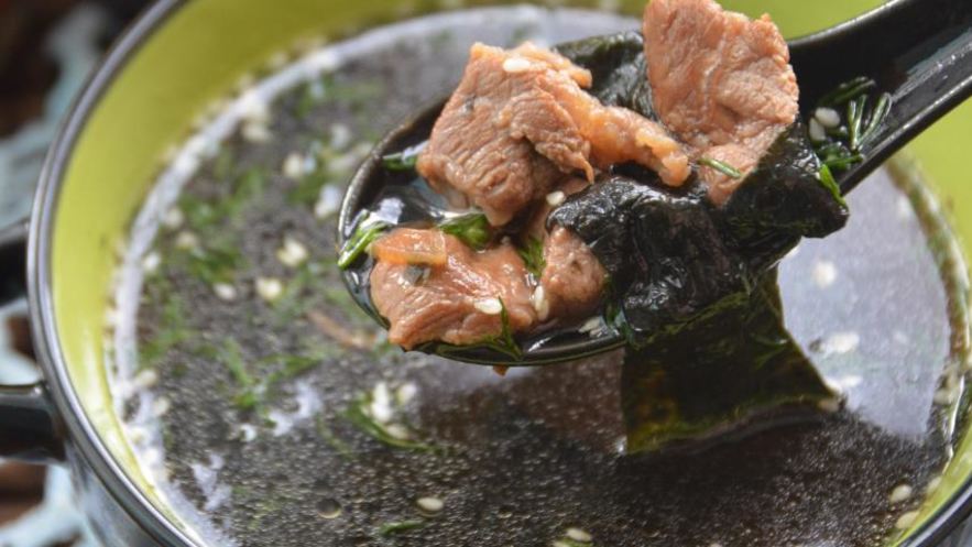 Рецепт холодного супа из морской капусты