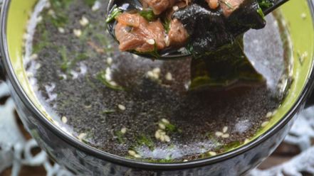 Рецепт холодного супа из морской капусты