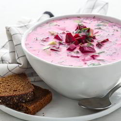 Рецепт Холодного супа из простокваши и свеклы
