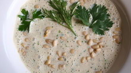 Рецепт холодного супа-пюре из кольраби