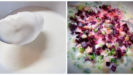 Рецепт летнего холодного супа со свеклой