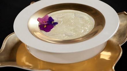 Рецепт супа-крема из спаржи с палтусом холодного копчения