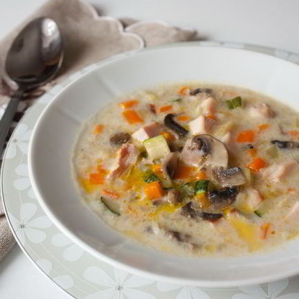 Рецепт Куриного супа с цуккини и шампиньонами