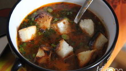 Рецепт куриного томатного супа с перцем и кукурузой