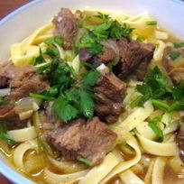 Лагман из говядины по-узбекски