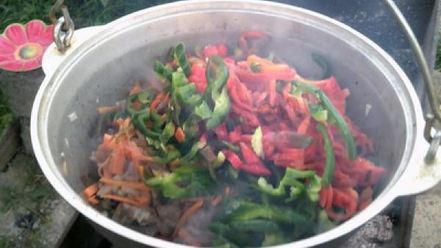 Рецепт лагмана на костре в казане