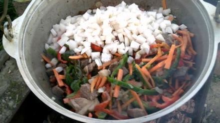 Рецепт лагмана на костре в казане