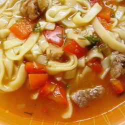 Рецепт Лагмана на телячьем бульоне