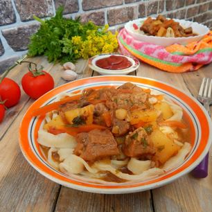 Рецепт Лагмана по-татарски из баранины