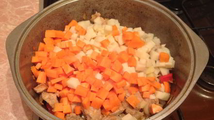 Рецепт лагмана с солеными огурчиками