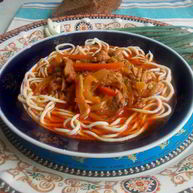 Рецепт Лагмана с тянутой лапшой