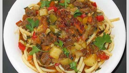 Рецепт лагмана со спагетти