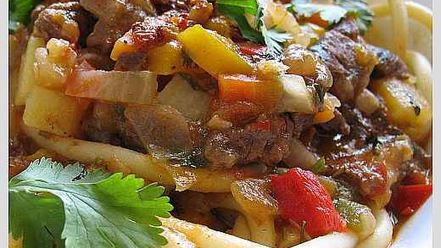 Рецепт лагмана со спагетти