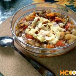 Рецепт Лагмана в казане на костре