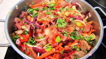 Рецепт узбекского лагмана с настоящей домашней лапшой