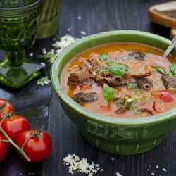 Рецепт Молочного супа из баклажанов с грибами