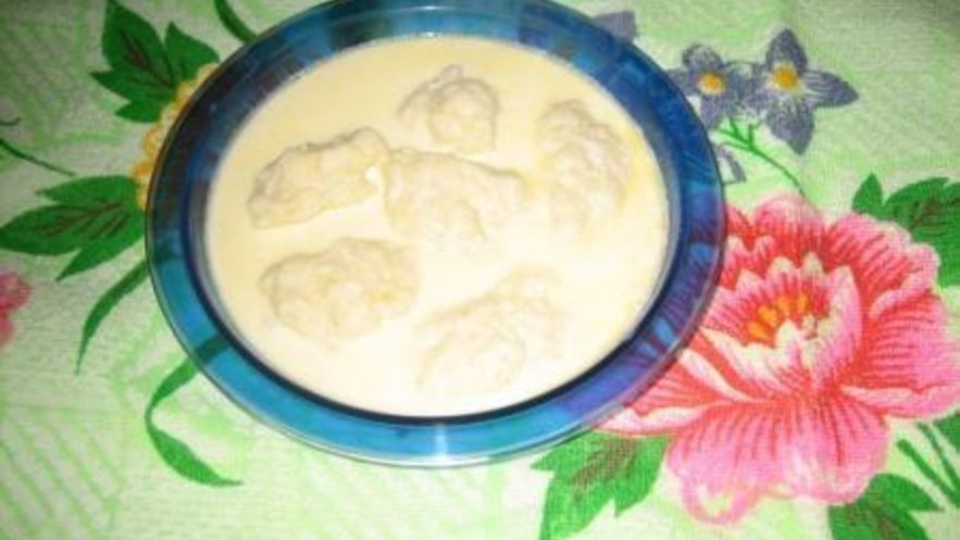 Рецепт молочного супа с галушками