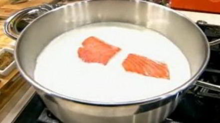 Рецепт молочного супа с рыбой