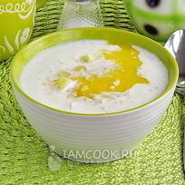 Суп молочный из ячневой крупы по-латышски