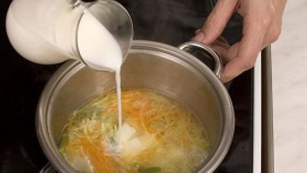 Рецепт супа молочного с овощами
