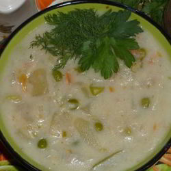 Рецепт Сырно-молочного суп с овощами