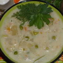 Рецепт Сырно-молочного суп с овощами