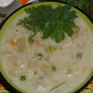 Рецепт Сырно-молочного суп с овощами