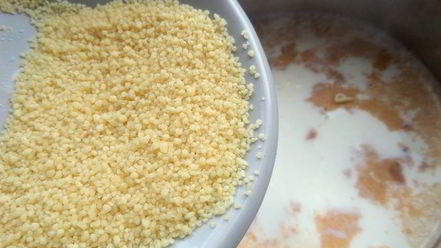 Рецепт ванильно-молочного суп с кускусом